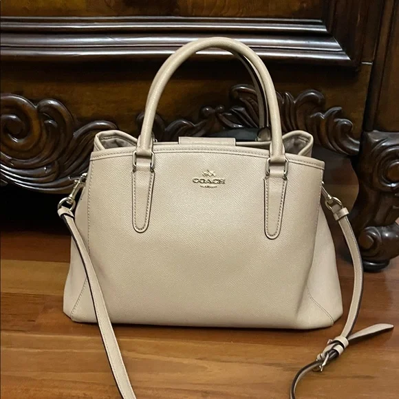 Coach Light Beige Satchel - Picture 1 of 5